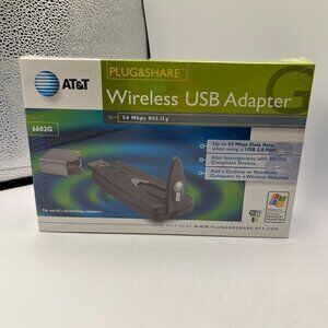 At&t Plug And Share Wireless Usb Adapter 6602g New Sealed